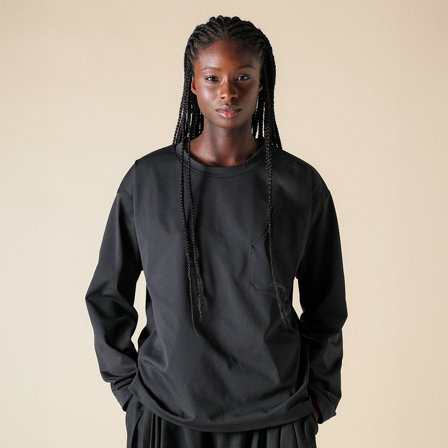 Mizuno Heavy  Long Sleeve T-Shirt Black